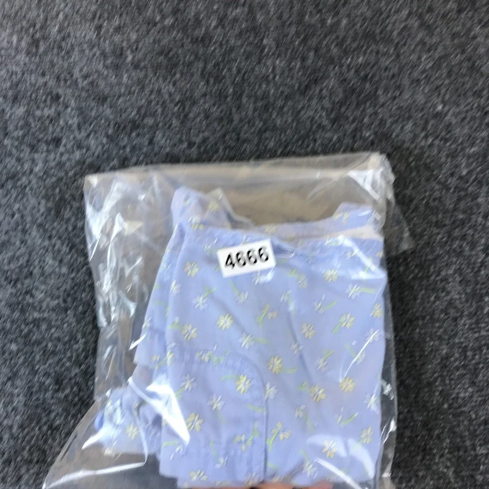 OshKosh B'gosh Overall Baby 12 Mos Blue Floral Print Adjustable Button Straps